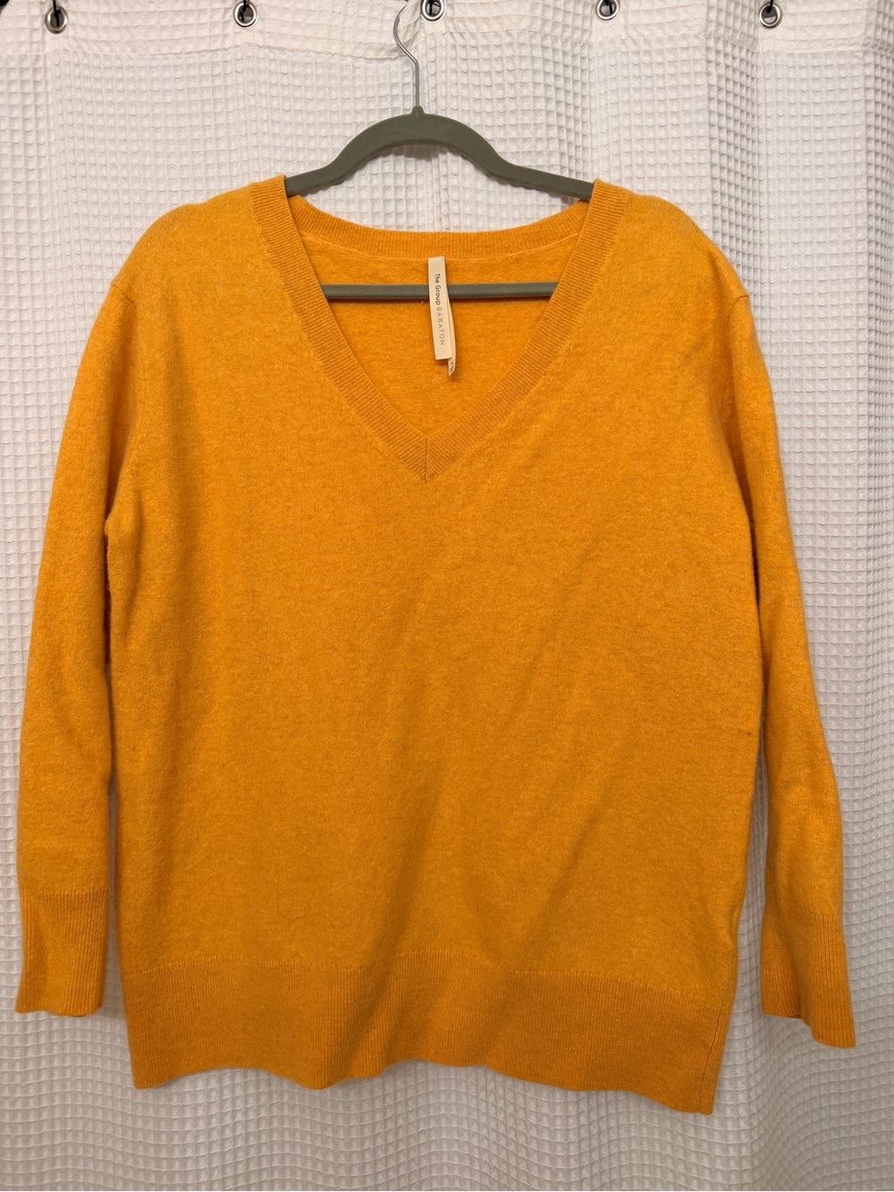 Aritzia The Group by Babaton V-Neck Sweater in yellow
